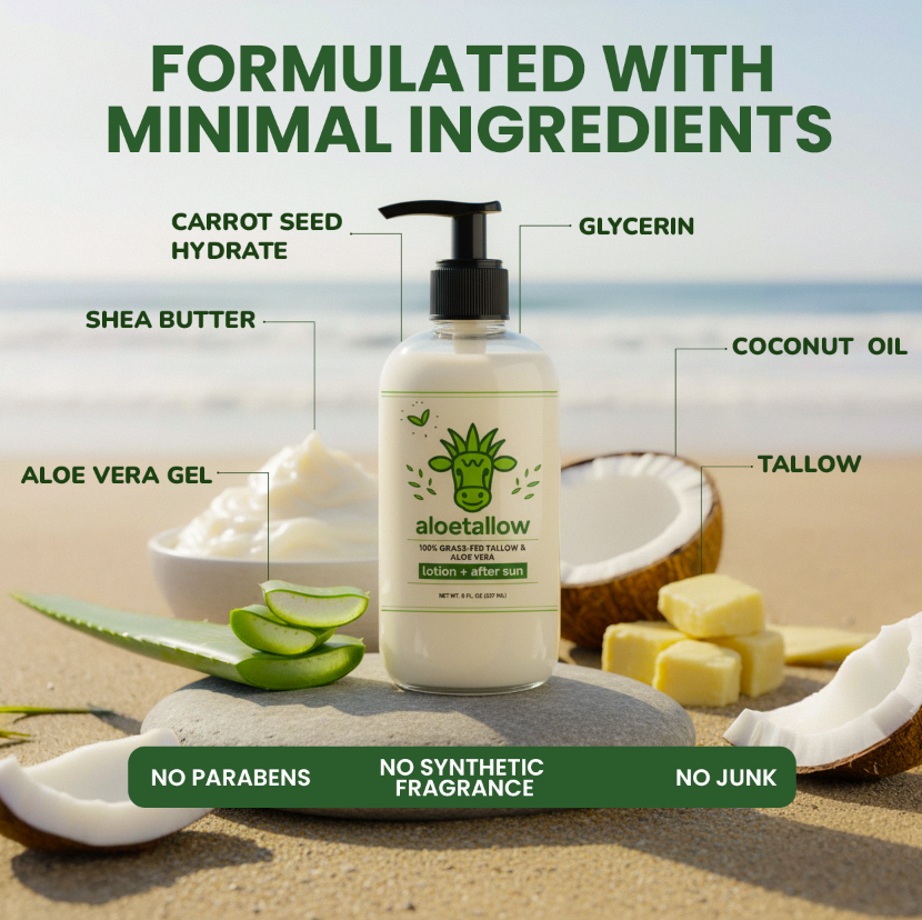 Tallow + Aloe Face & Body Lotion | 8 Clean Ingredients